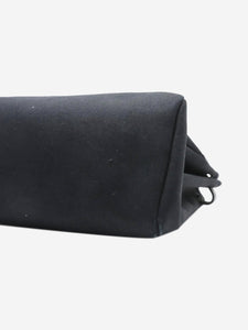 Hermes Black vintage 2003 Herbag Cabas Toile Officier x leather bag