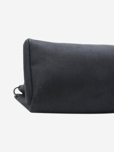 Hermes Black vintage 2003 Herbag Cabas Toile Officier x leather bag