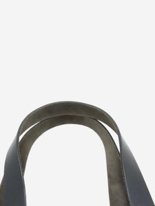 Hermes Black vintage 2003 Herbag Cabas Toile Officier x leather bag