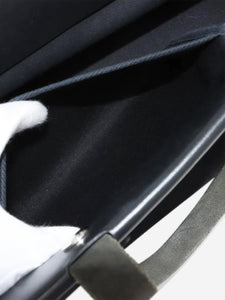Hermes Black vintage 2003 Herbag Cabas Toile Officier x leather bag