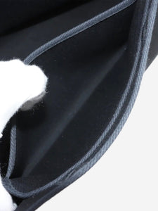 Hermes Black vintage 2003 Herbag Cabas Toile Officier x leather bag