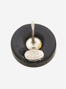 Chanel Black CC 05P stud earrings