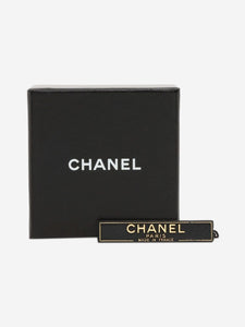 Chanel Black CC 05P stud earrings