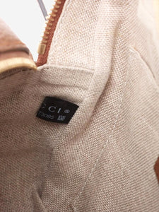 Gucci Brown GG canvas and leather crossbody bag