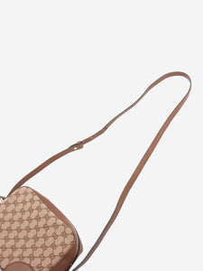 Gucci Brown GG canvas and leather crossbody bag