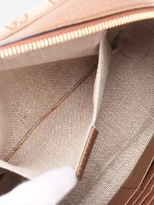 Gucci Brown GG canvas and leather crossbody bag