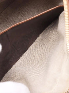 Gucci Brown GG canvas and leather crossbody bag
