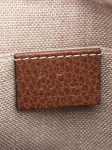 Gucci Brown GG canvas and leather crossbody bag