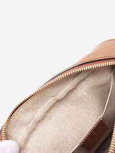 Gucci Brown GG canvas and leather crossbody bag