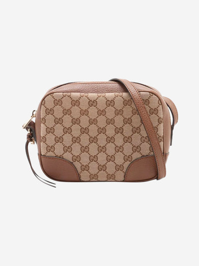 Brown GG canvas and leather crossbody bag Cross-body bags Gucci 