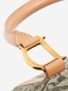 Green Trotter canvas and leather bag Top Handle Bags Dior 