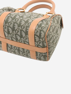 Green Trotter canvas and leather bag Top Handle Bags Dior 