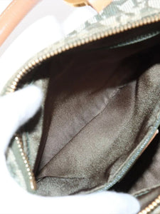 Dior Green Trotter canvas and leather bag