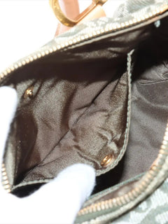 Green Trotter canvas and leather bag Top Handle Bags Dior 
