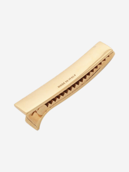 Gold and black logo hair clip alternate image