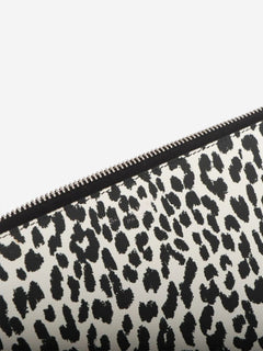 White and black leopard print leather clutch Clutch bags Saint Laurent 