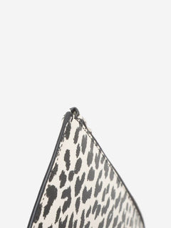 White and black leopard print leather clutch Clutch bags Saint Laurent 
