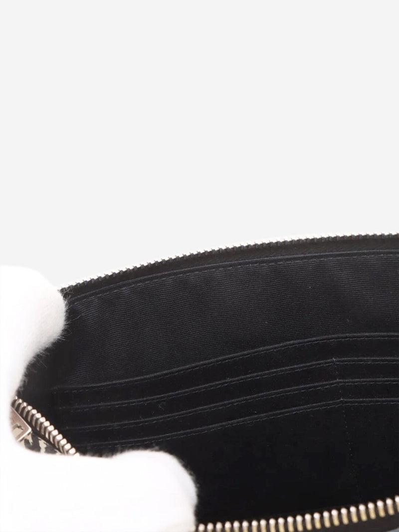 White and black leopard print leather clutch Clutch bags Saint Laurent 