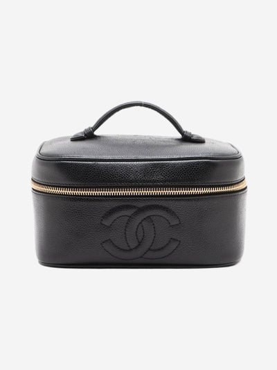 Black vintage 1996 Coco Mark caviar vanity bag Luggage & Travel Bags Chanel 