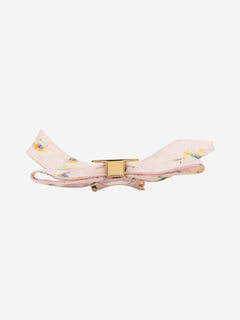 Pink floral bow hair clip Hair Clips Prada 