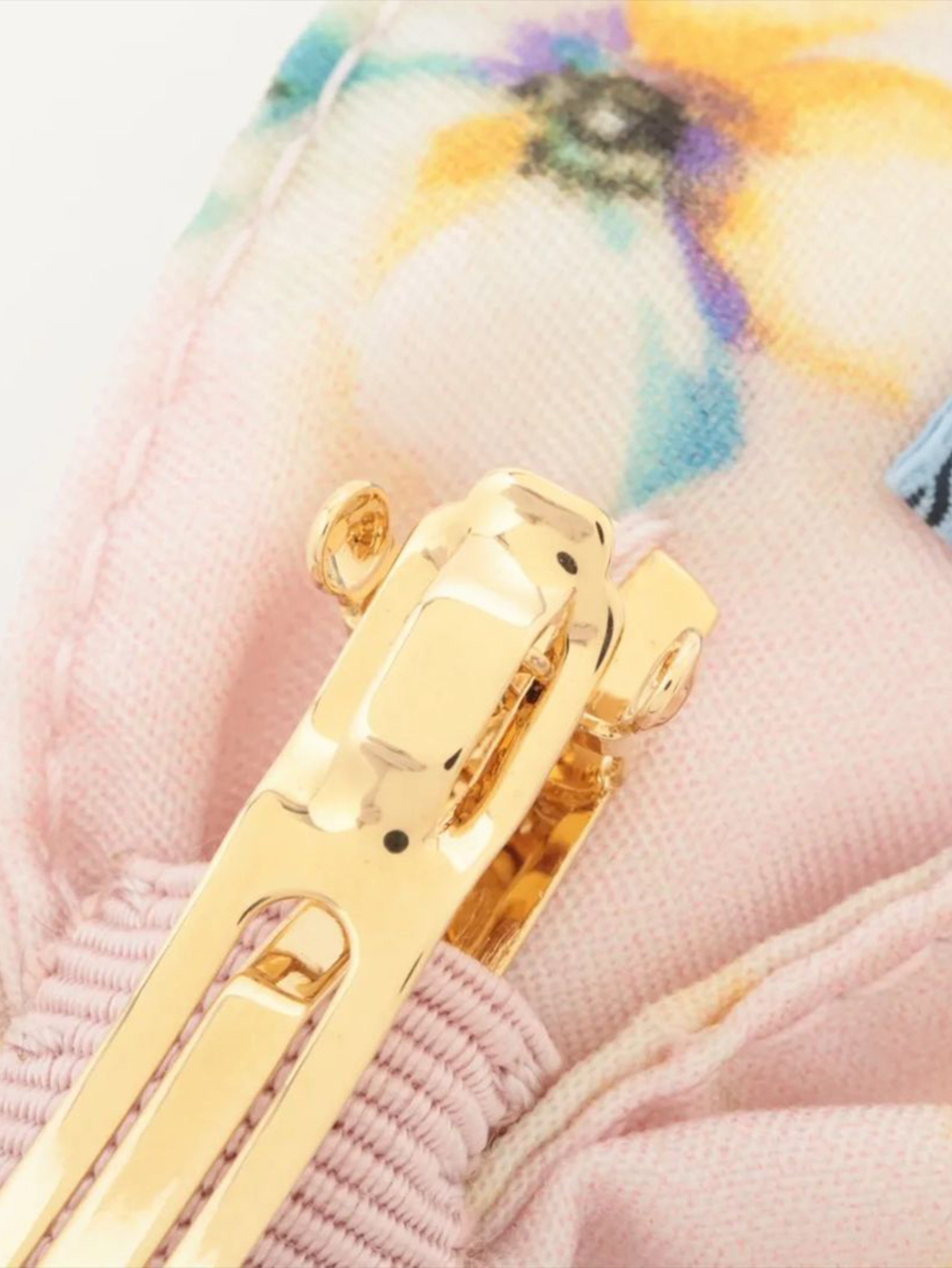 Pink floral bow hair clip Hair Clips Prada 
