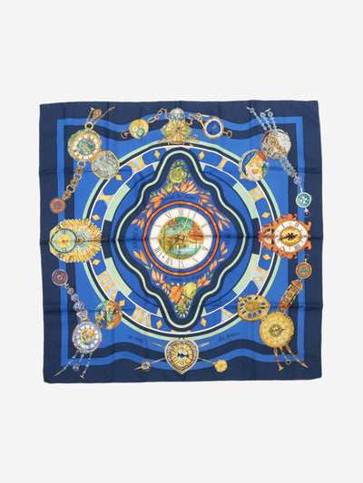 Blue silk scarf Scarves Hermes 