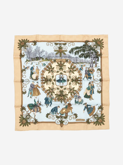 Beige Joies d’Hiver silk scarf Scarves Hermes 