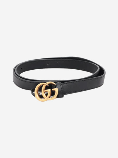 Black GG Marmont leather skinny belt Belts Gucci 