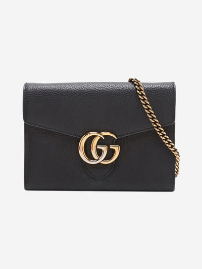 Black GG Marmont leather chain wallet Cross-body bags Gucci 