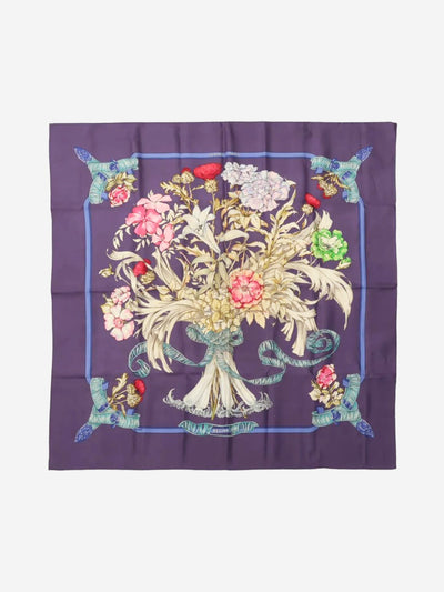 Purple Regina silk floral scarf