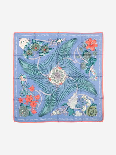Blue floral silk scarf Scarves Hermes 