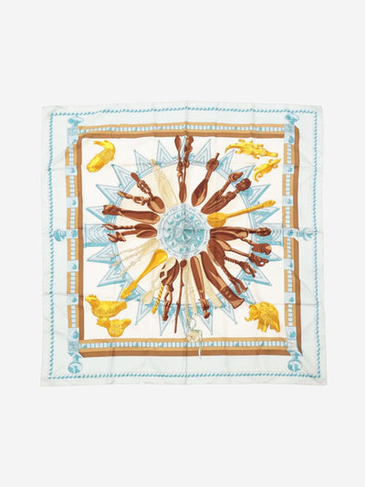 Multicolour Cuillers D'Afrique silk scarf Scarves Hermes 