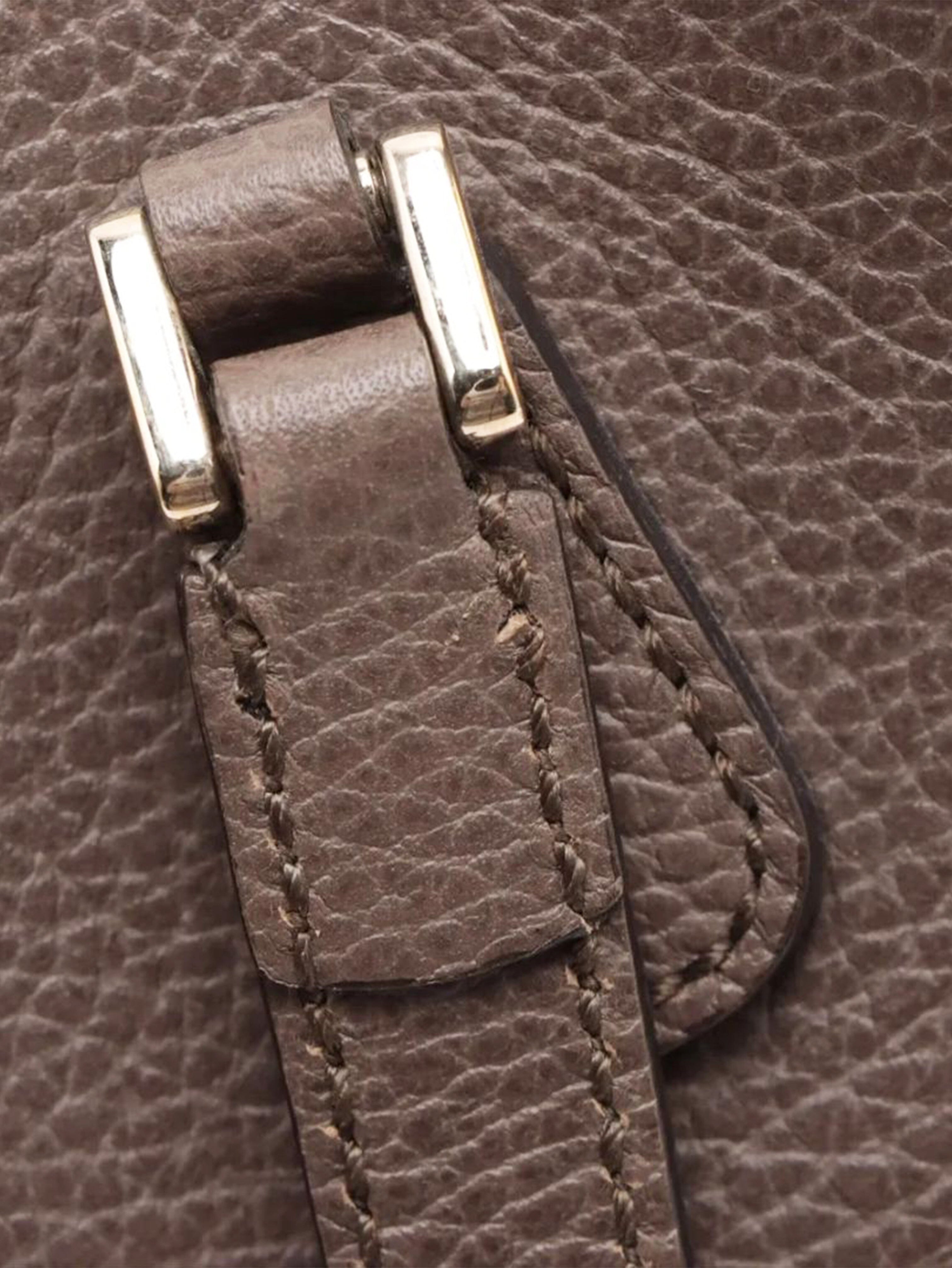 Brown leather top handle bag Top Handle Bags Gucci 