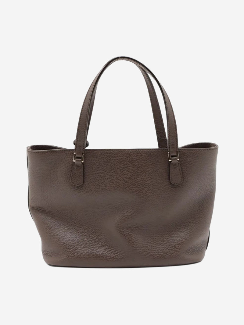 Brown leather top handle bag Top Handle Bags Gucci 