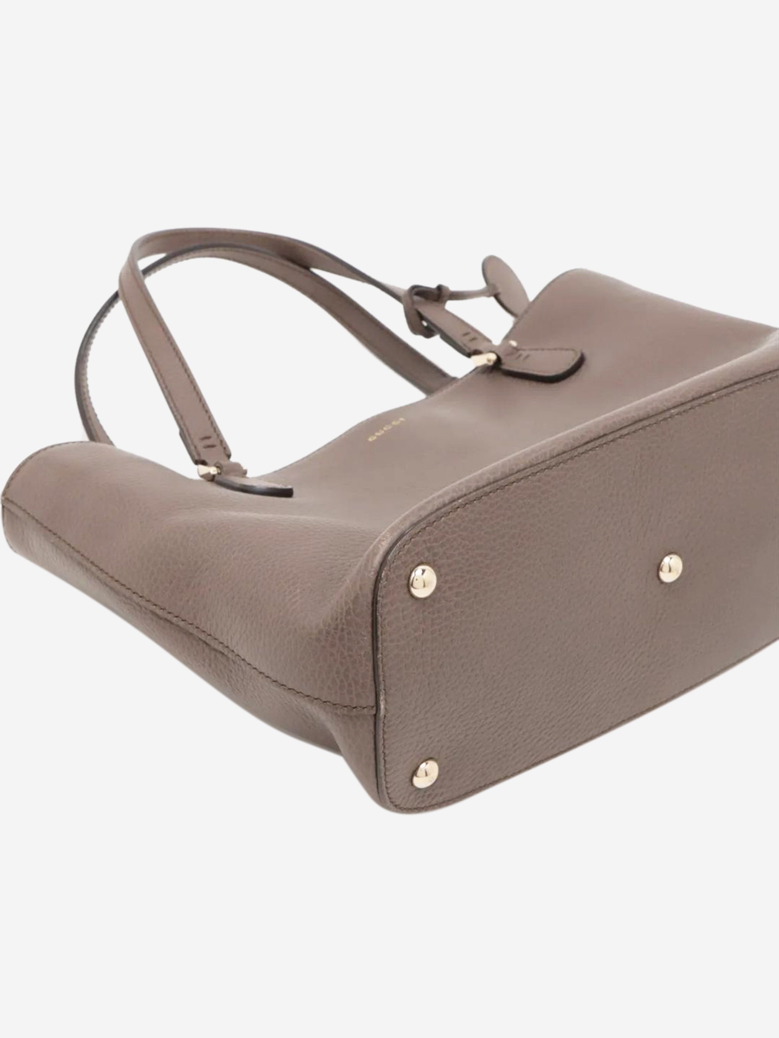 Brown leather top handle bag Top Handle Bags Gucci 