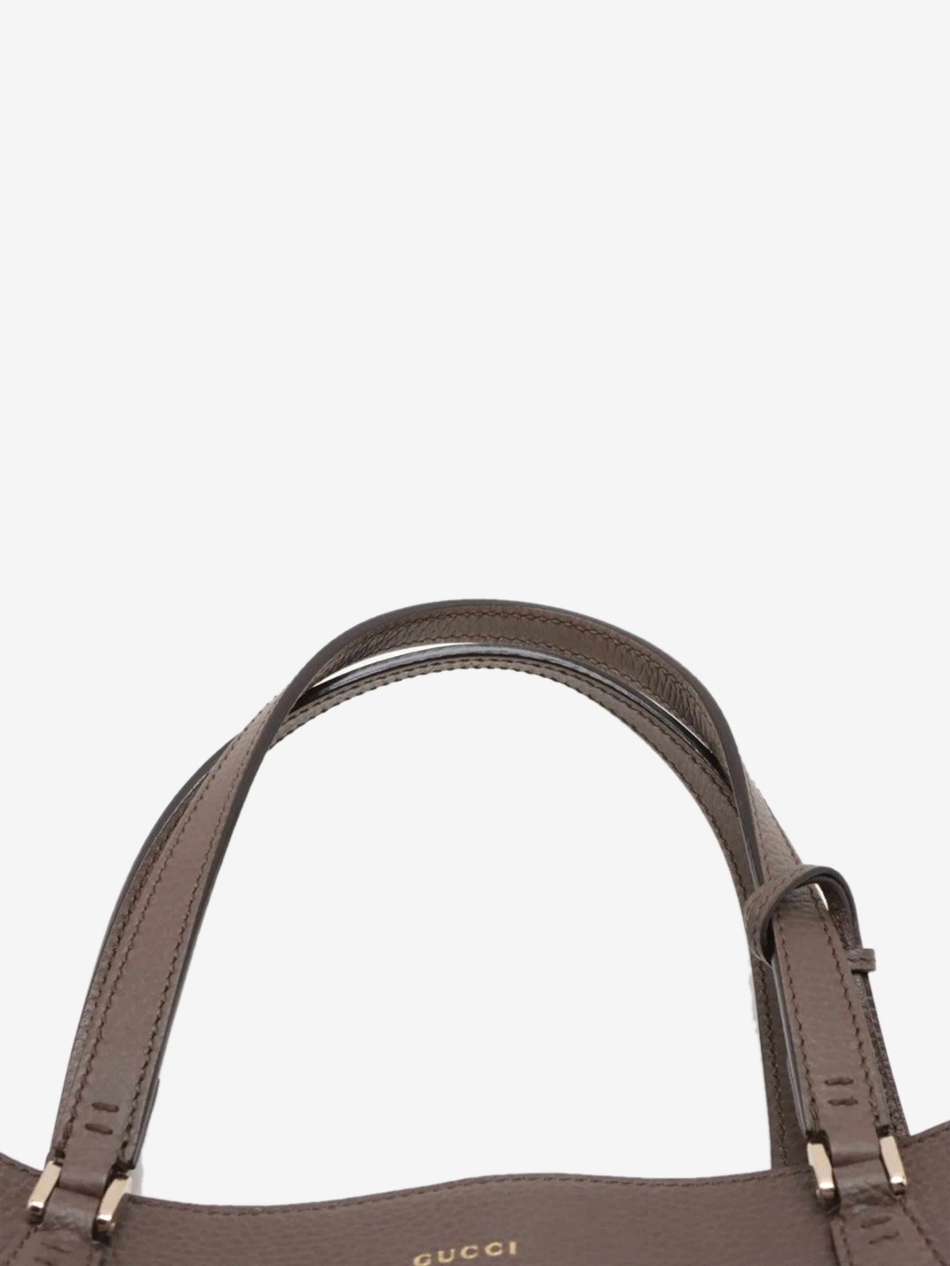 Brown leather top handle bag Top Handle Bags Gucci 