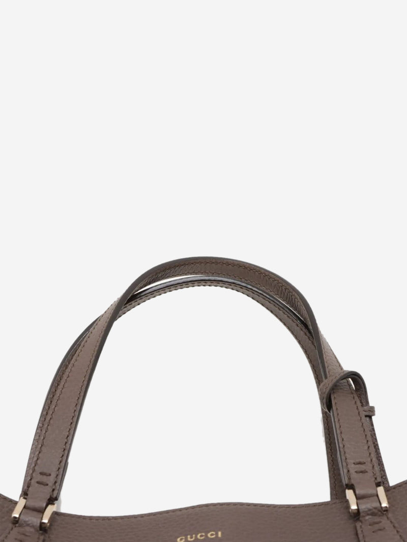 Brown leather top handle bag Top Handle Bags Gucci 