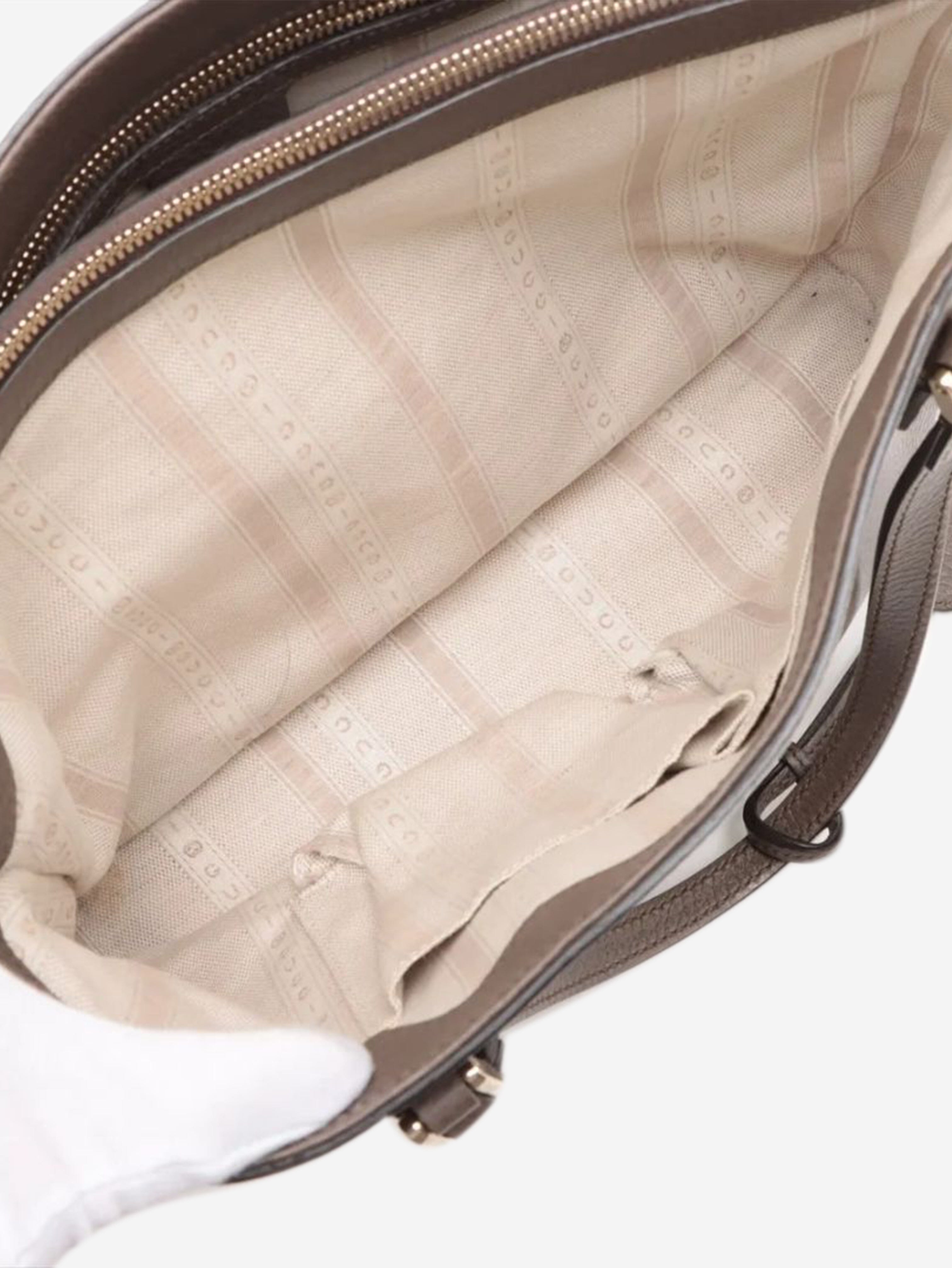 Brown leather top handle bag Top Handle Bags Gucci 