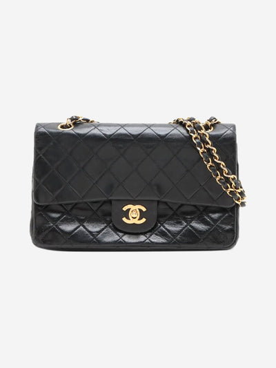 Black vintage 1991 medium lambskin Classic Double Flap bag Shoulder bags Chanel 