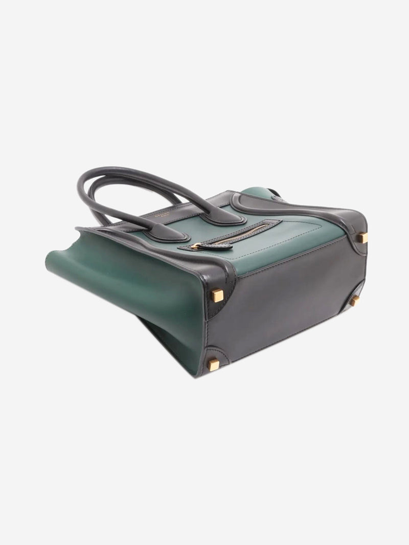 Dark green and black Micro Luggage bag Top Handle Bags Celine 