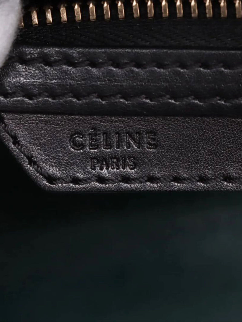Dark green and black Micro Luggage bag Top Handle Bags Celine 