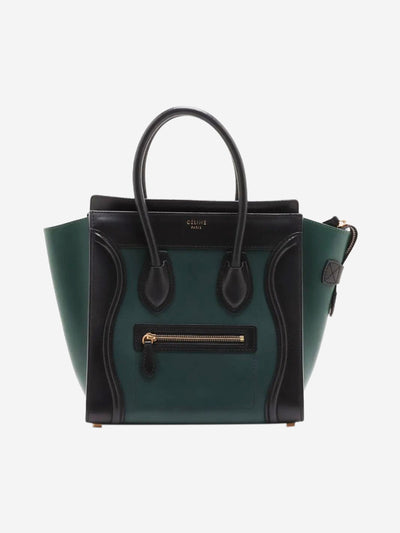 Dark green and black Micro Luggage bag Top Handle Bags Celine 