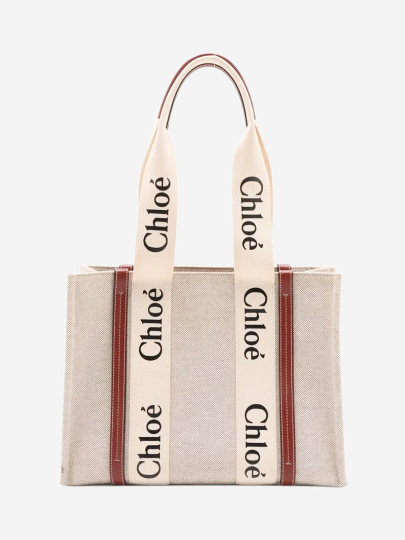 Neutral medium Woody tote bag Tote Bags Chloe 