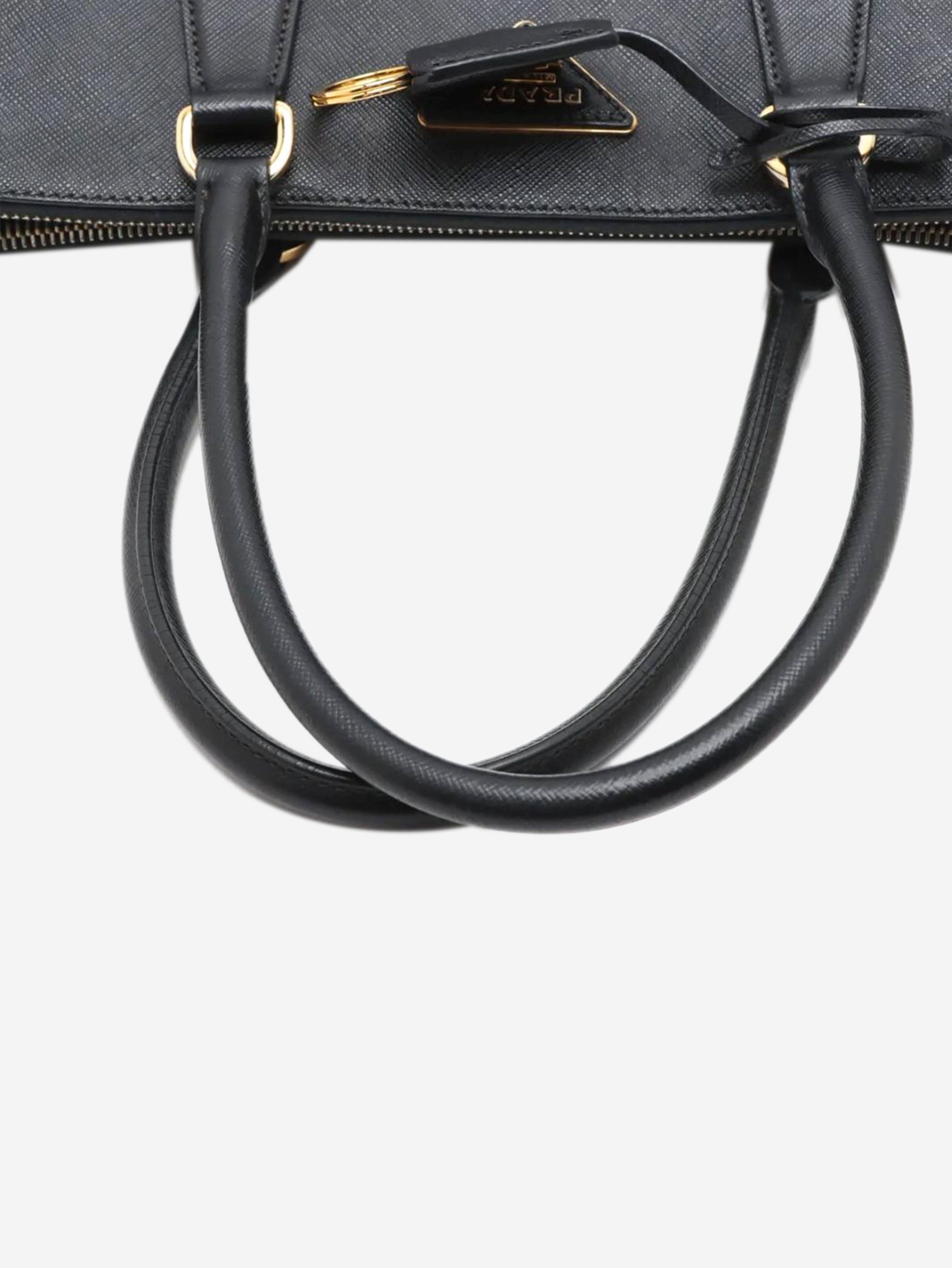 Black Saffiano Lux Galleria 2way bag Shoulder bags Prada 