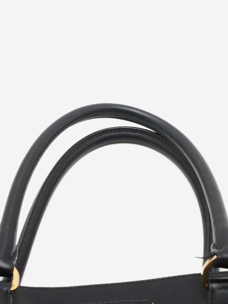 Black Saffiano Lux Galleria 2way bag Shoulder bags Prada 
