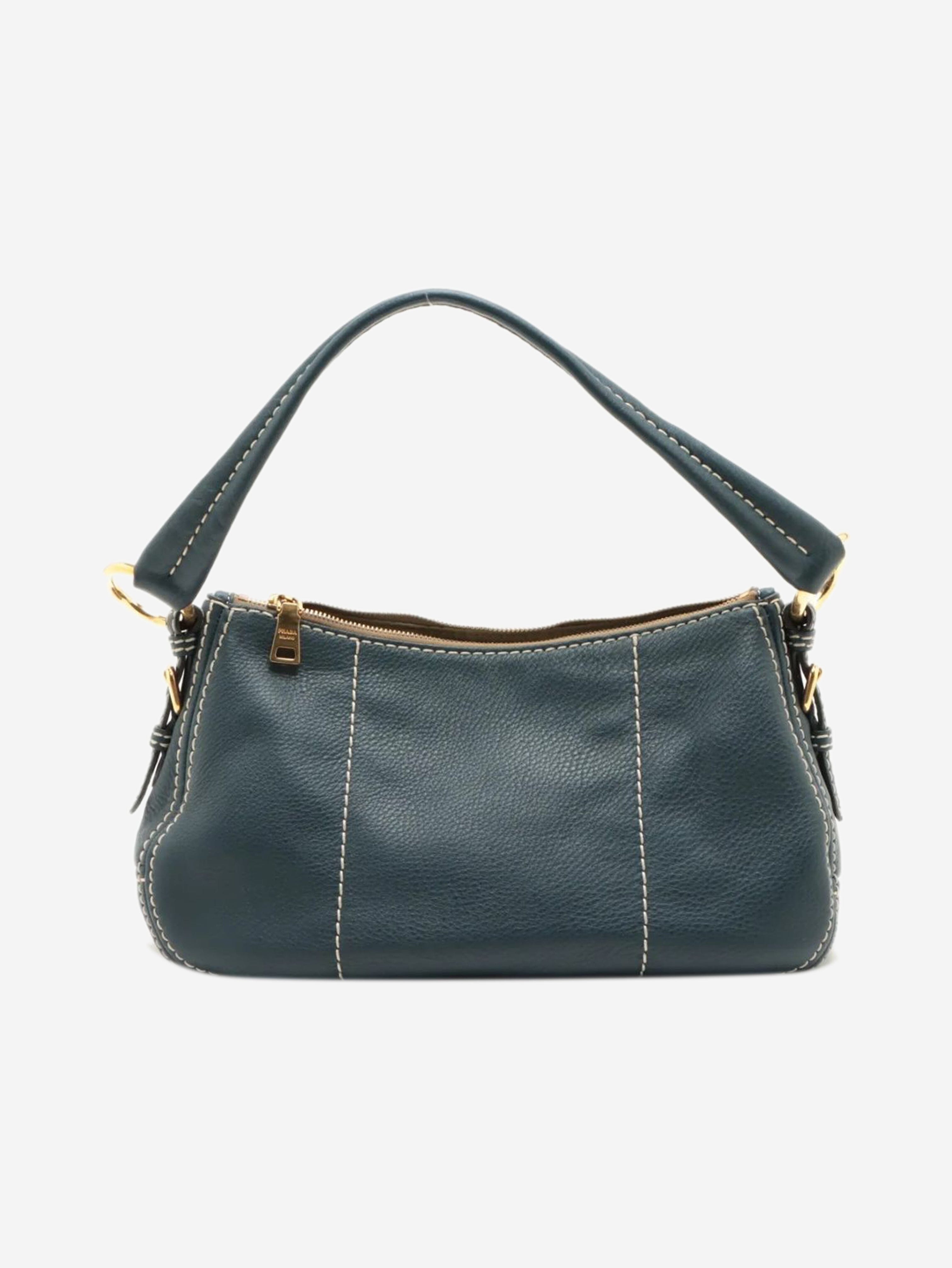 Blue leather shoulder bag Shoulder bags Prada 
