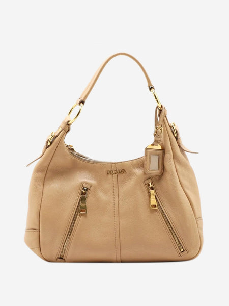 Beige leather shoulder bag product image