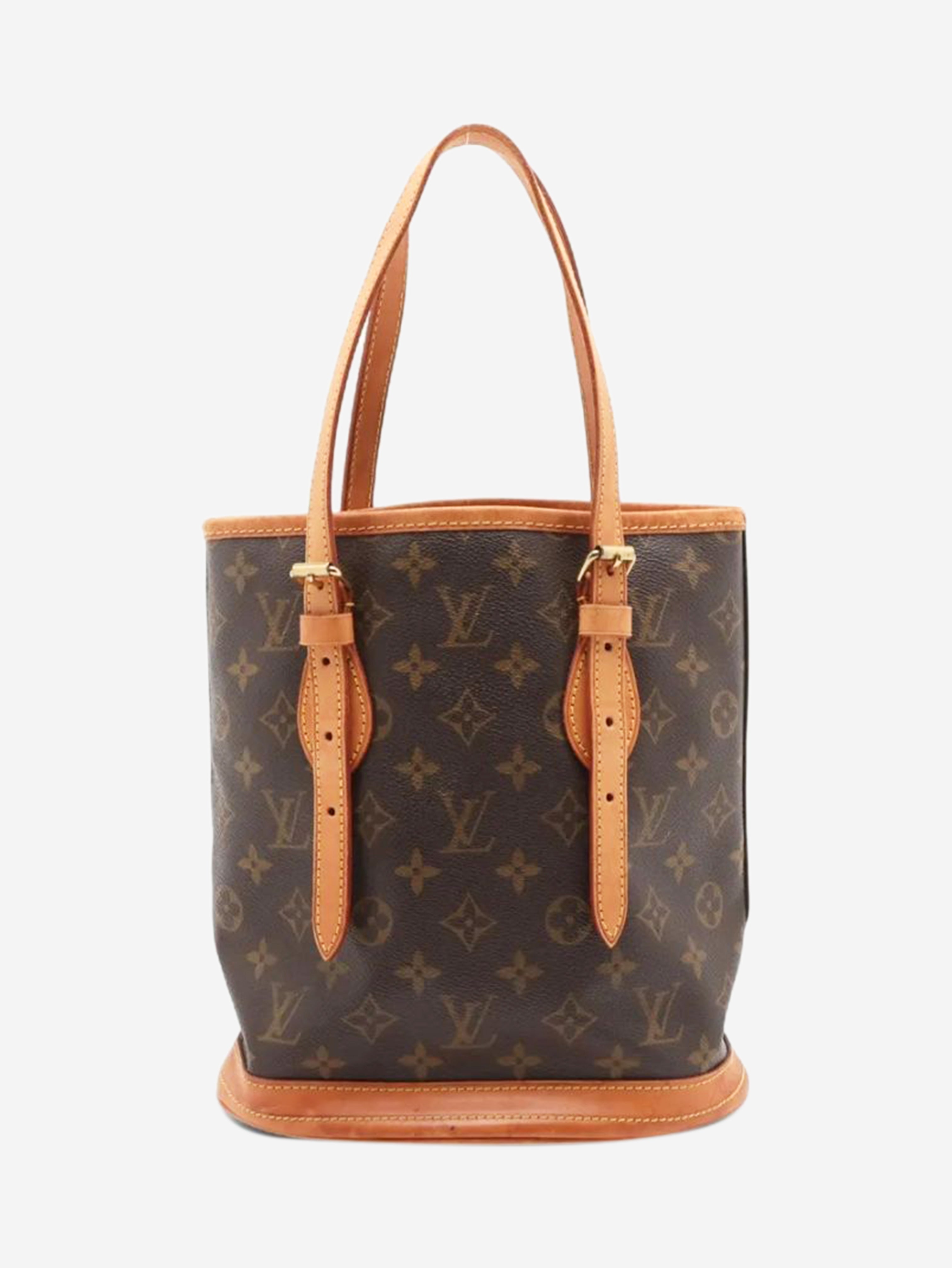 Brown vintage 2001 Monogram Bucket PM bag