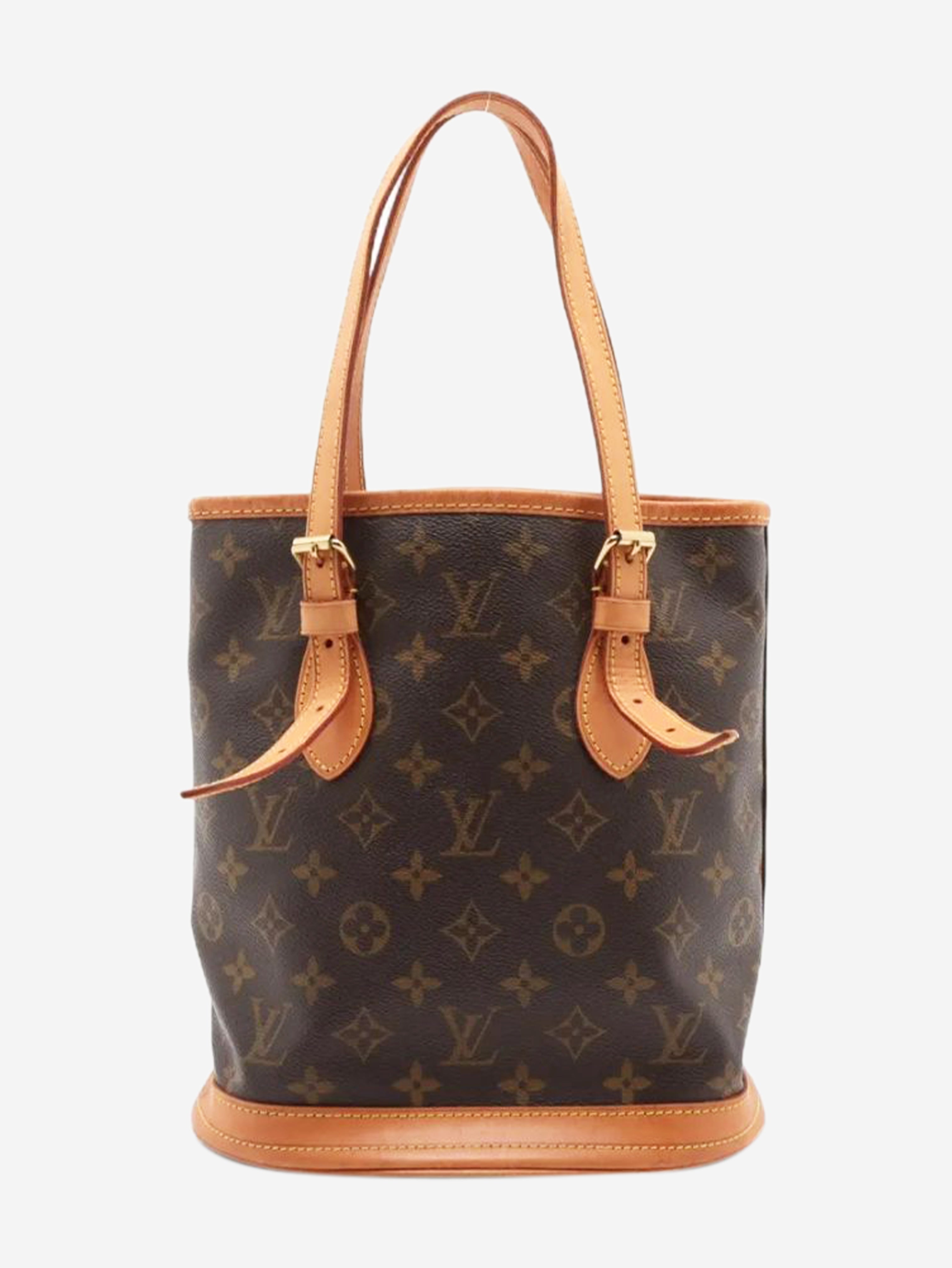 Brown vintage 2001 Monogram Bucket PM bag