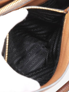 Brown Vitello Phenix leather 2way bag Shoulder bags Prada 